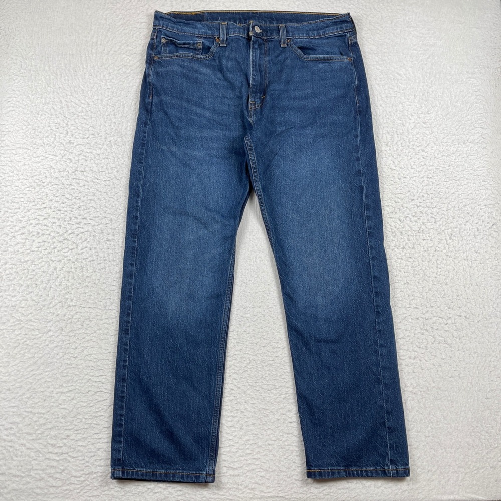 Levi's 505 Regular Fit Jeans Mens 36x30 Blue Medium Wash Straight Leg Denim‎